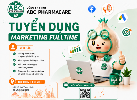 Tuyển dụng Nhân viên Marketing tại Công ty TNHH ABC Pharmacare